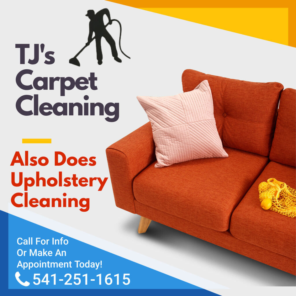 TJ's Carpet Cleaning also does upholstery cleaning in Crescent City California